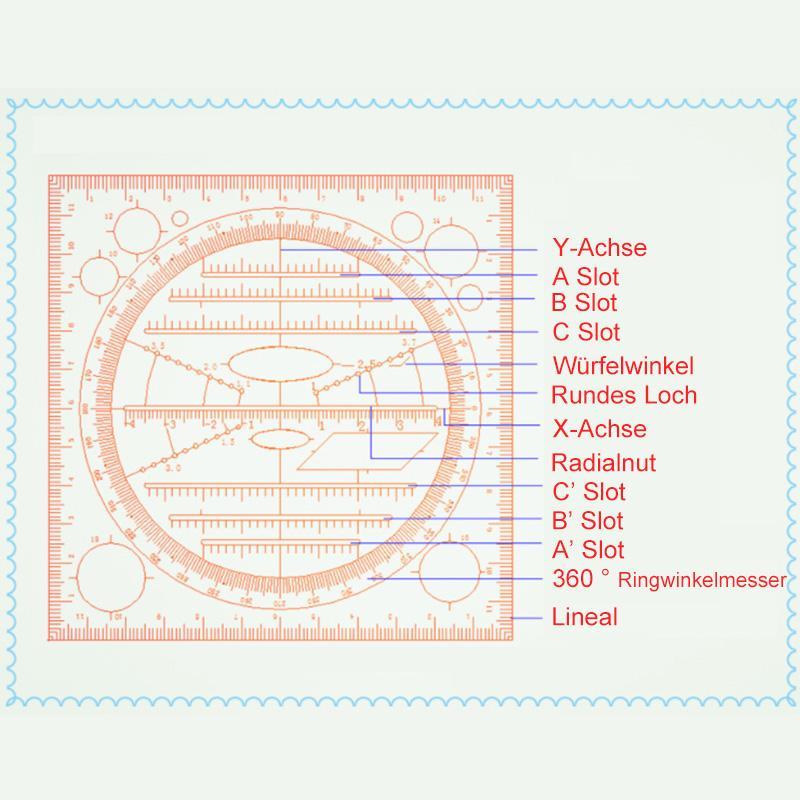 Multifunktionales Zeichenlineal