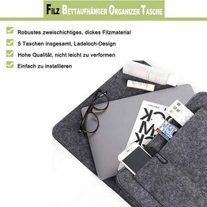 Filz Bettaufhänger Organizer Tasche für Bett Sofa Schreibtisch